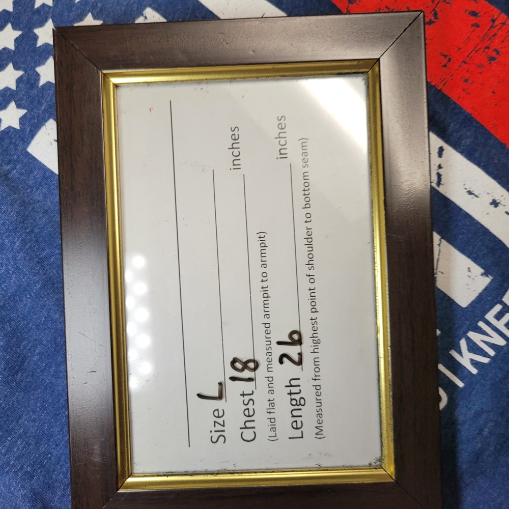 All Things By Faith Christian Flag Raglan Tee Blue White Large - Picture 6 of 6